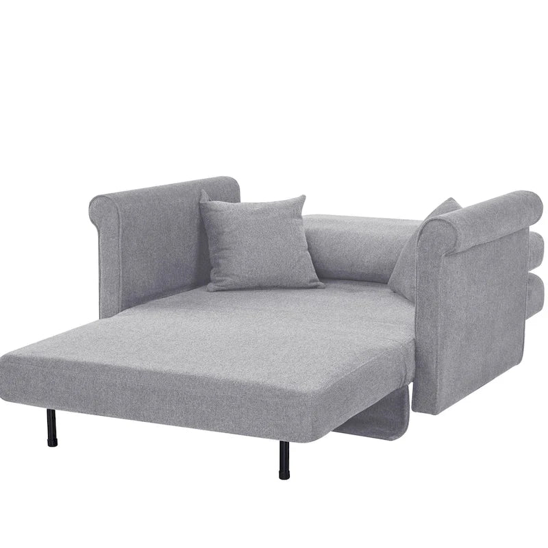 Sedia convertibile in chaise longue e letto singolo, Grigio / Blu scuro, 1 posto