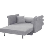 Sedia convertibile in chaise longue e letto singolo, Grigio / Blu scuro, 1 posto