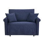 Sedia convertibile in chaise longue e letto singolo, Grigio / Blu scuro, 1 posto