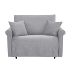 Sedia convertibile in chaise longue e letto singolo, Grigio / Blu scuro, 1 posto