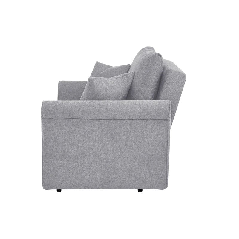 Sedia convertibile in chaise longue e letto singolo, Grigio / Blu scuro, 1 posto
