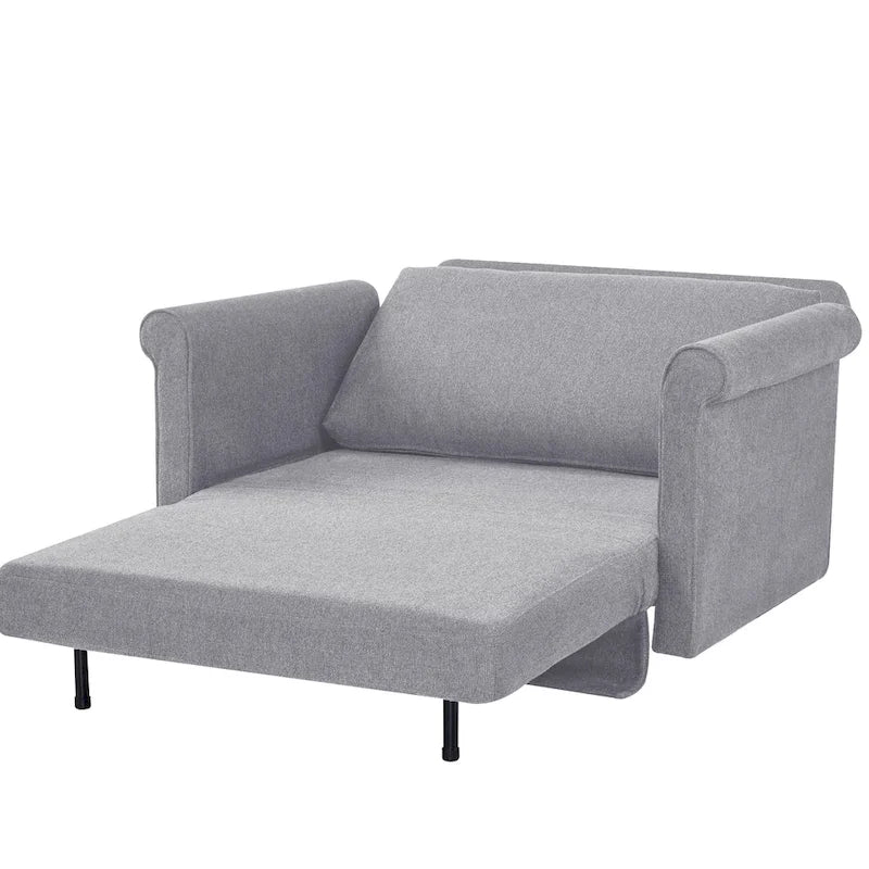 Sedia convertibile in chaise longue e letto singolo, Grigio / Blu scuro, 1 posto