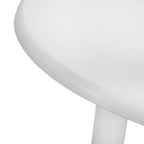 Tavolo da pranzo rotondo bianco/noce, 4 posti a sedere