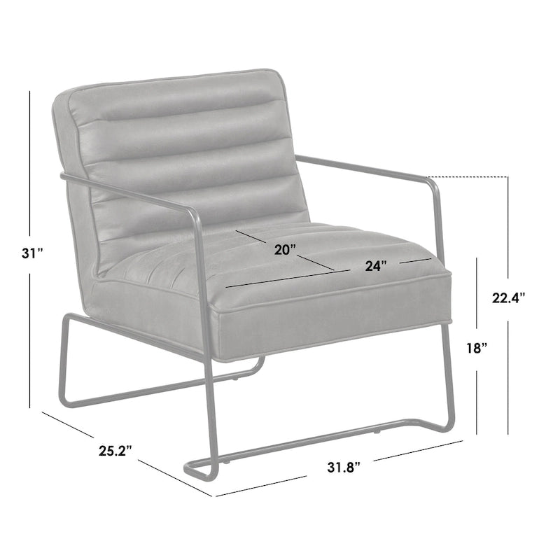 Poltrona d'accento Mid-Century a coste in similpelle – Marrone scuro / Grigio / Cammello, 1 posto