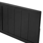 Testiera King Size in legno nero, regolabile in altezza, 1 persona