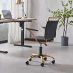 Sedia da ufficio girevole Goldtone Mid-Back – Nero / Bianco, 1 persona