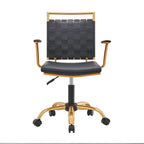 Sedia da ufficio girevole Goldtone Mid-Back – Nero / Bianco, 1 persona