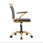 Sedia da ufficio girevole Goldtone Mid-Back – Nero / Bianco, 1 persona