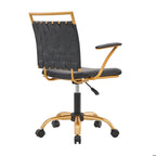 Sedia da ufficio girevole Goldtone Mid-Back – Nero / Bianco, 1 persona