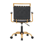 Sedia da ufficio girevole Goldtone Mid-Back – Nero / Bianco, 1 persona