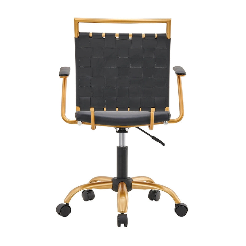 Sedia da ufficio girevole Goldtone Mid-Back – Nero / Bianco, 1 persona