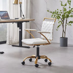 Sedia da ufficio girevole Goldtone Mid-Back – Nero / Bianco, 1 persona