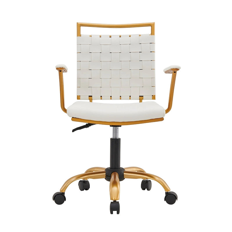 Sedia da ufficio girevole Goldtone Mid-Back – Nero / Bianco, 1 persona
