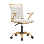 Sedia da ufficio girevole Goldtone Mid-Back – Nero / Bianco, 1 persona