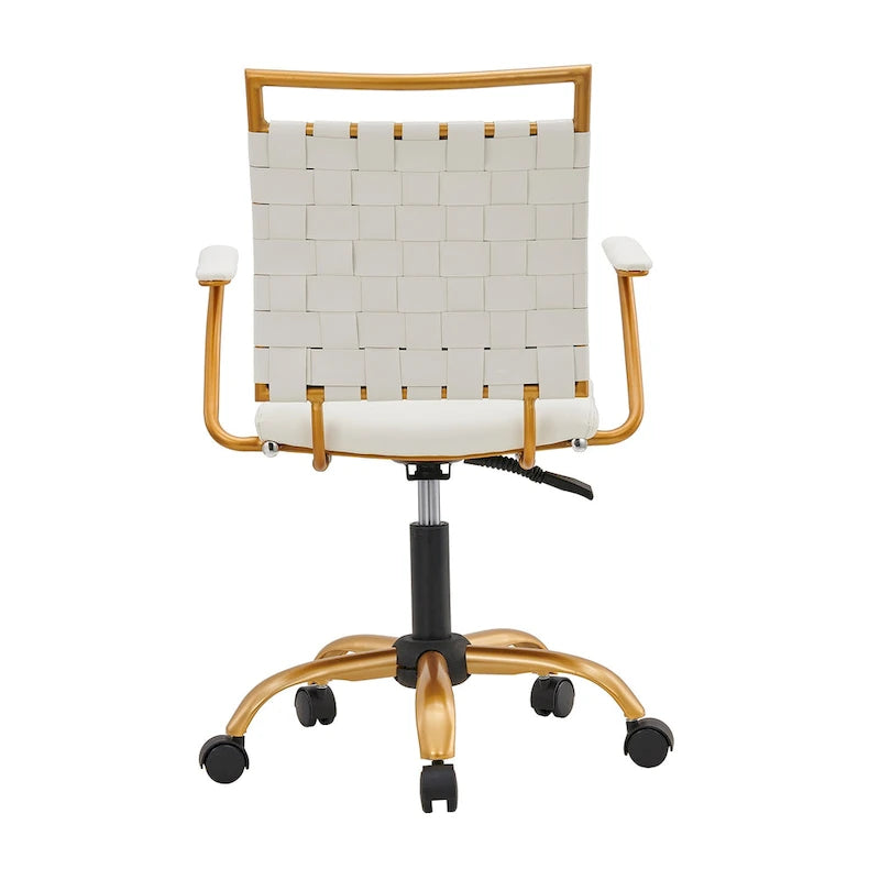 Sedia da ufficio girevole Goldtone Mid-Back – Nero / Bianco, 1 persona