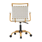 Sedia da ufficio girevole Goldtone Mid-Back – Nero / Bianco, 1 persona