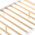 Letto a piattaforma grande grigio/bianco con 2 cassetti portaoggetti, per 1-2 persone