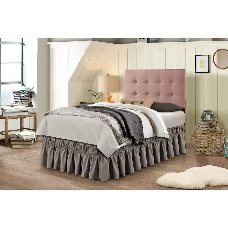 Testata Regolabile in Altezza – Tessuto Twill e Finta Pelle, Colori Multipli, Una Piazza/Matrimoniale/Queen/King