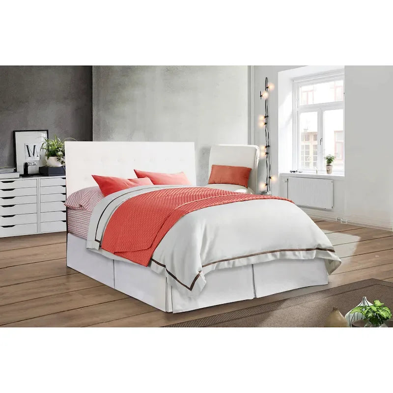 Testata Regolabile in Altezza – Tessuto Twill e Finta Pelle, Colori Multipli, Una Piazza/Matrimoniale/Queen/King