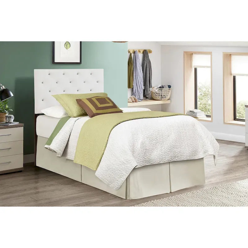 Testata Regolabile in Altezza – Tessuto Twill e Finta Pelle, Colori Multipli, Una Piazza/Matrimoniale/Queen/King