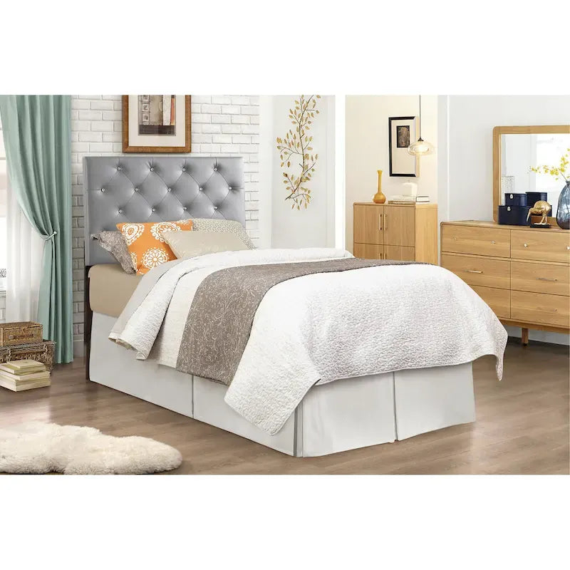Testata Regolabile in Altezza – Tessuto Twill e Finta Pelle, Colori Multipli, Una Piazza/Matrimoniale/Queen/King