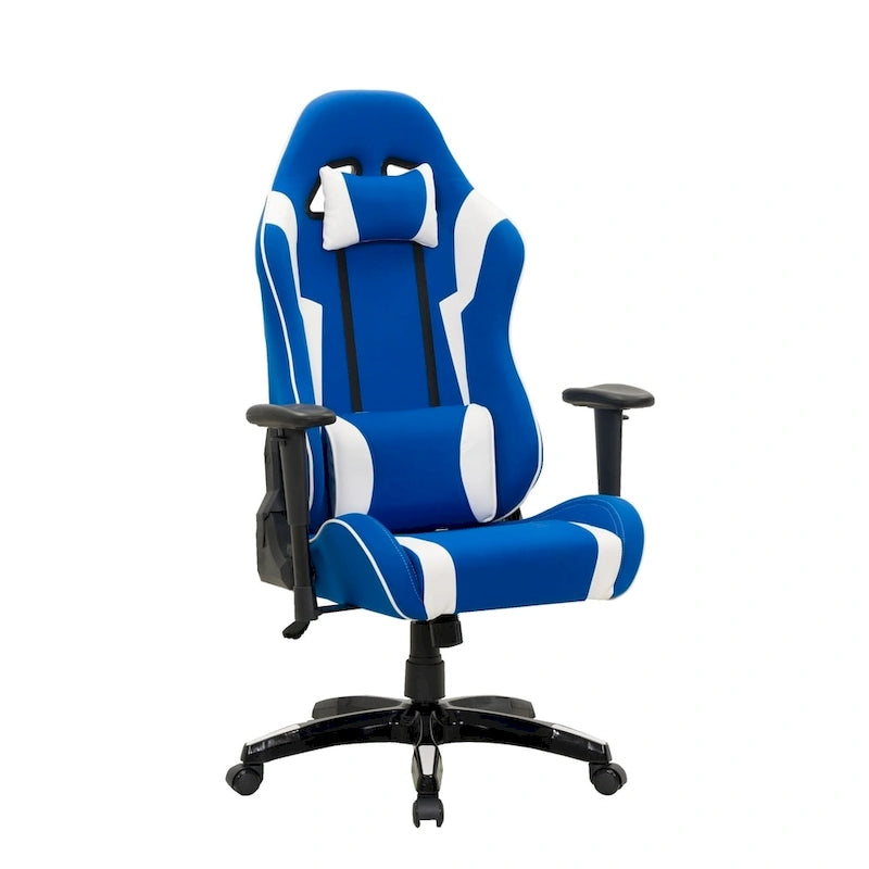 Sedia da gaming ergonomica con schienale alto, in mesh e pelle, multicolore, monoposto