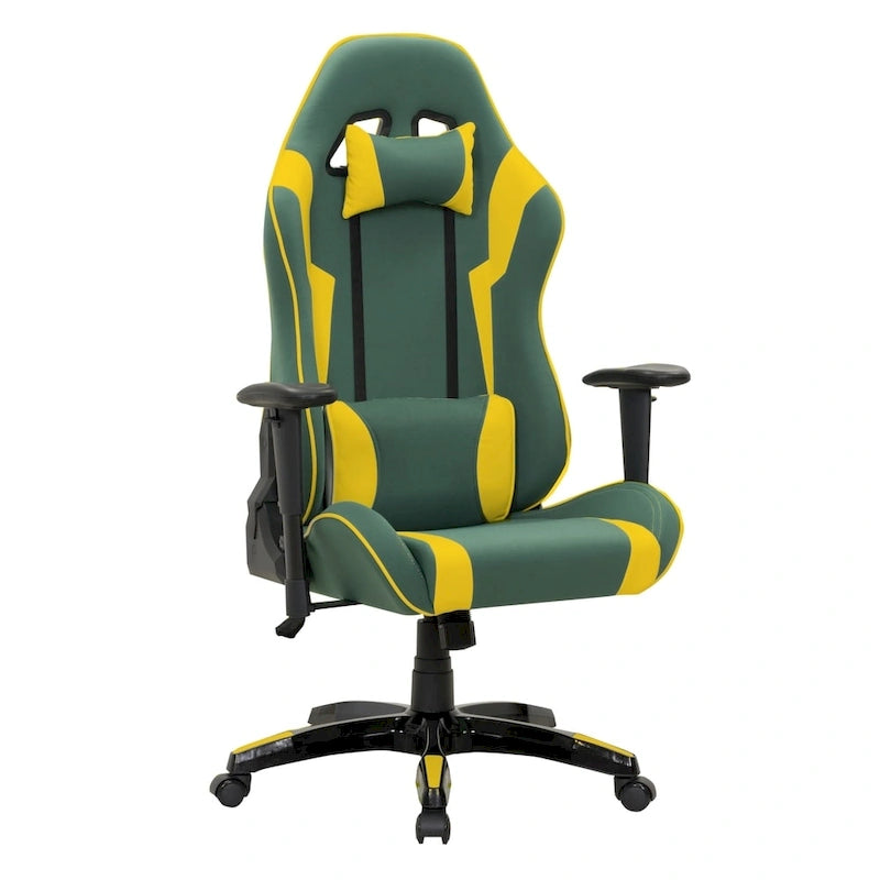 Sedia da gaming ergonomica con schienale alto, in mesh e pelle, multicolore, monoposto