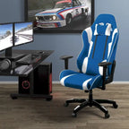 Sedia da gaming ergonomica con schienale alto, in mesh e pelle, multicolore, monoposto
