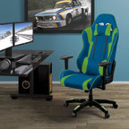 Sedia da gaming ergonomica con schienale alto, in mesh e pelle, multicolore, monoposto