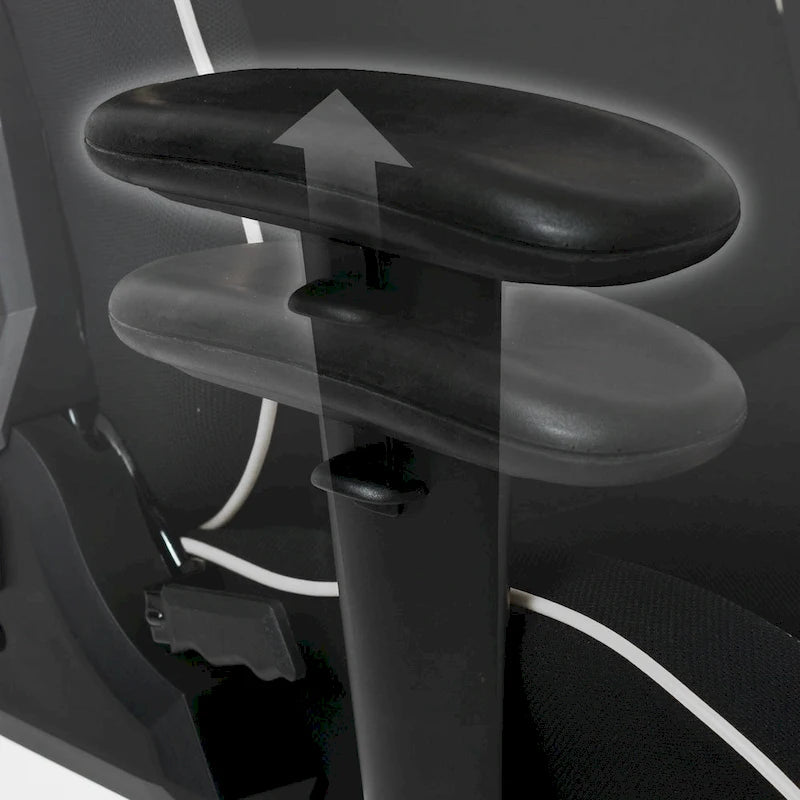 Sedia da gaming ergonomica con schienale alto, in mesh e pelle, multicolore, monoposto