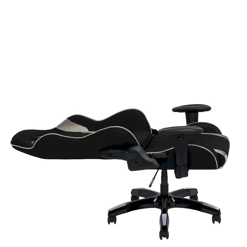 Sedia da gaming ergonomica con schienale alto, in mesh e pelle, multicolore, monoposto