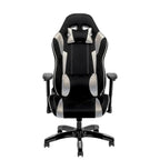 Sedia da gaming ergonomica con schienale alto, in mesh e pelle, multicolore, monoposto