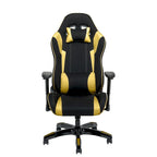 Sedia da gaming ergonomica con schienale alto, in mesh e pelle, multicolore, monoposto