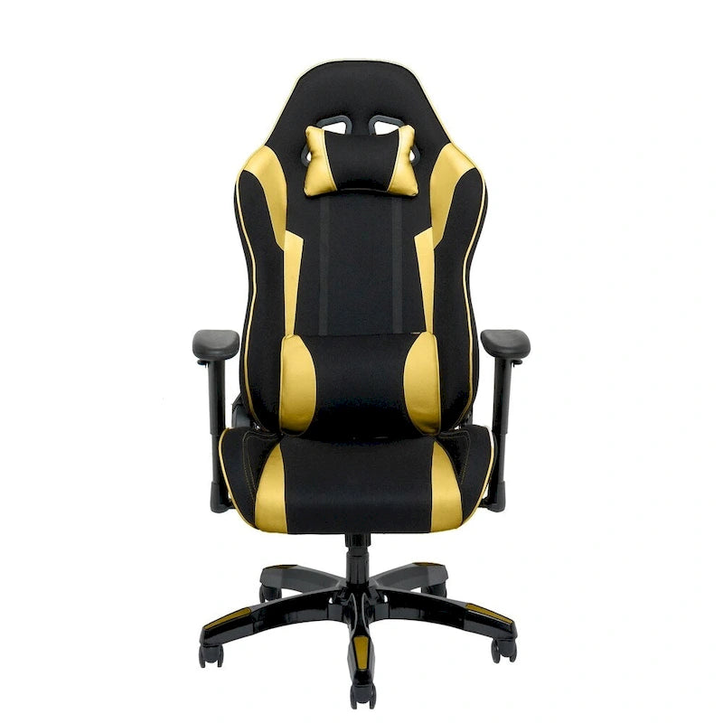 Sedia da gaming ergonomica con schienale alto, in mesh e pelle, multicolore, monoposto