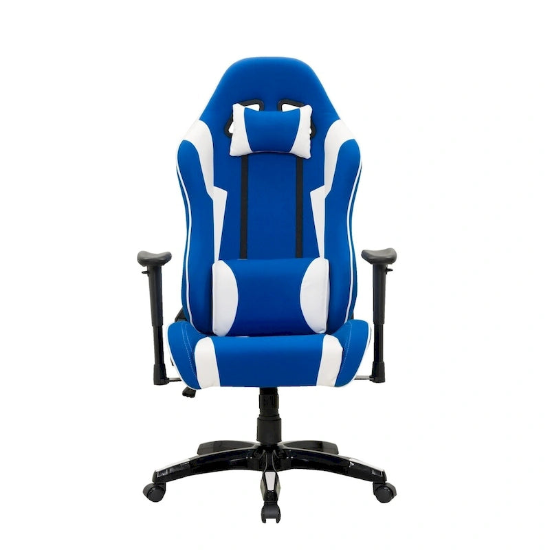 Sedia da gaming ergonomica con schienale alto, in mesh e pelle, multicolore, monoposto
