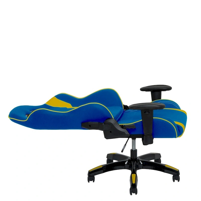 Sedia da gaming ergonomica con schienale alto, in mesh e pelle, multicolore, monoposto