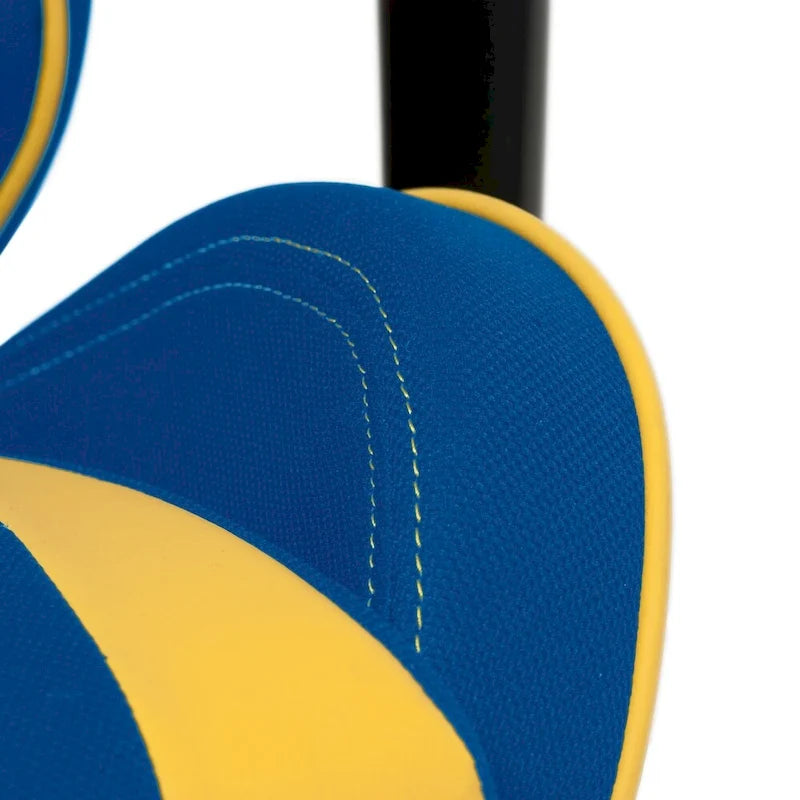 Sedia da gaming ergonomica con schienale alto, in mesh e pelle, multicolore, monoposto