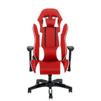 Sedia da gaming ergonomica con schienale alto, in mesh e pelle, multicolore, monoposto