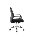 Sedia da ufficio ergonomica in rete, bianca / nera / acquamarina, girevole, 1 persona