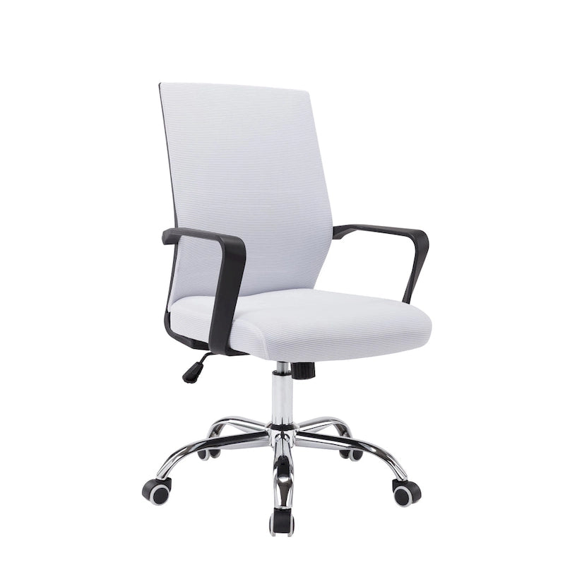 Sedia da ufficio ergonomica in rete, bianca / nera / acquamarina, girevole, 1 persona