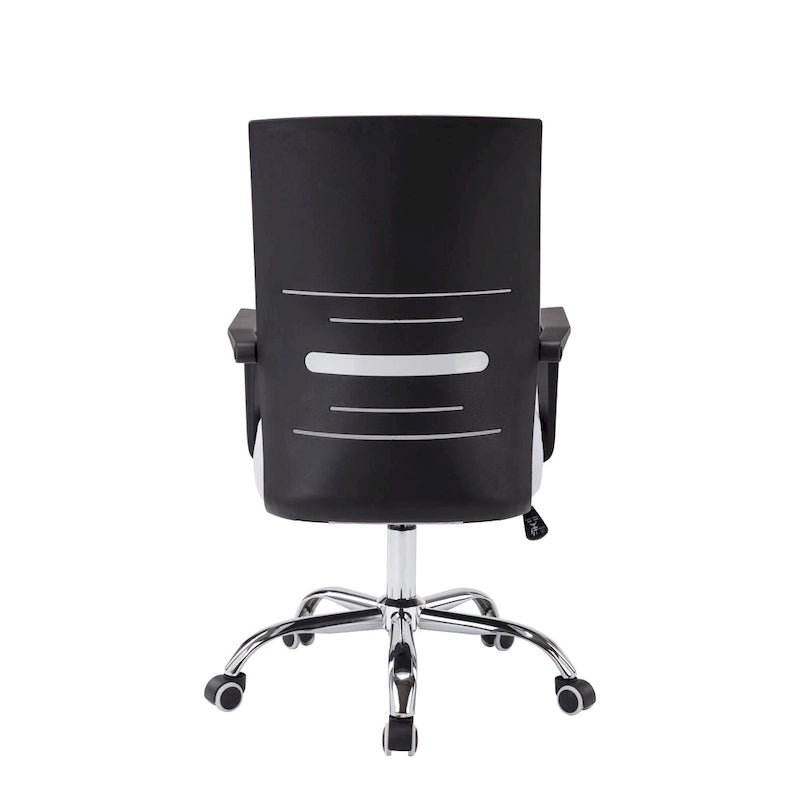 Sedia da ufficio ergonomica in rete, bianca / nera / acquamarina, girevole, 1 persona