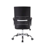 Sedia da ufficio ergonomica in rete, bianca / nera / acquamarina, girevole, 1 persona