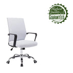 Sedia da ufficio ergonomica in rete, bianca / nera / acquamarina, girevole, 1 persona