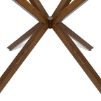 Tavolo da pranzo in vetro rotondo 39 Gamba in noce - 39 x 30 x 27