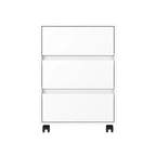 Classificatore mobile a 3 cassetti bianco/nero/grigio, 1 persona