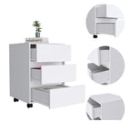 Classificatore mobile a 3 cassetti bianco/nero/grigio, 1 persona