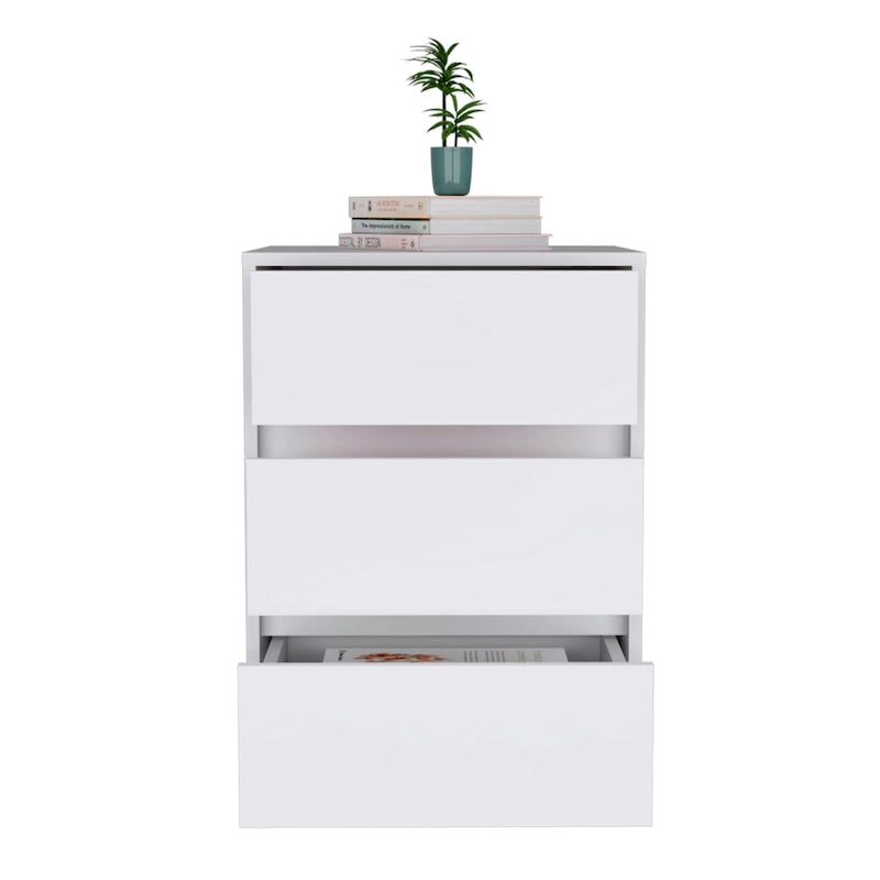 Classificatore mobile a 3 cassetti bianco/nero/grigio, 1 persona