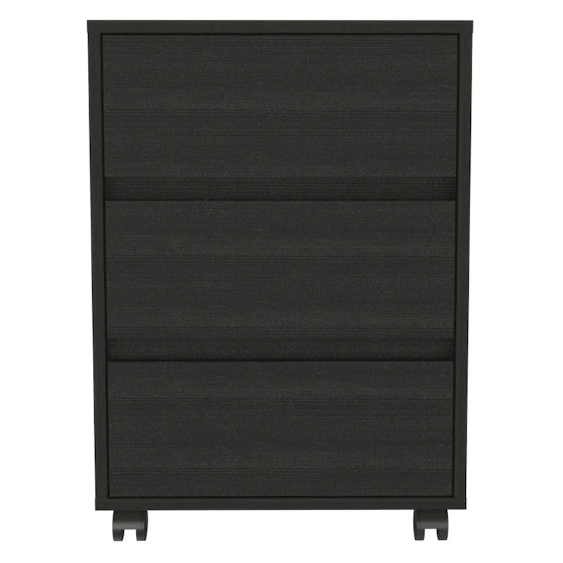 Classificatore mobile a 3 cassetti bianco/nero/grigio, 1 persona