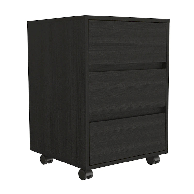 Classificatore mobile a 3 cassetti bianco/nero/grigio, 1 persona