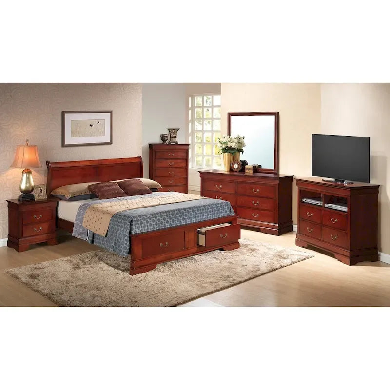 Letto a slitta Queen con contenitore – Rivestito, 5 colori, per 1-2 persone